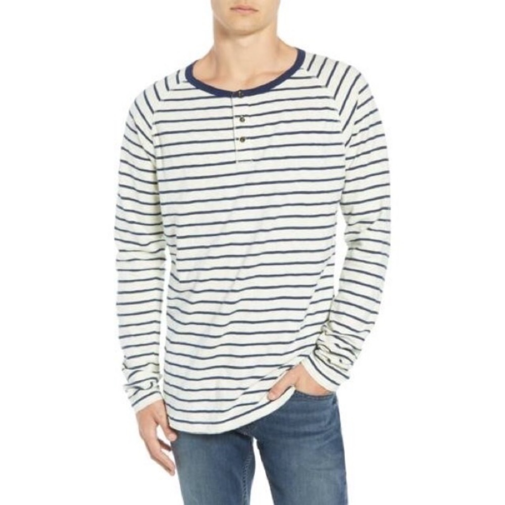 NWT Scotch & Soda Long Sleeve Henley T-Shirt